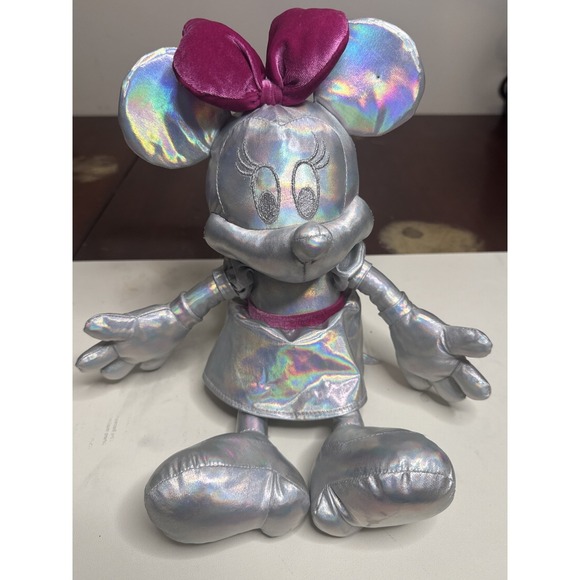 Other - The Disney100 Platinum Celebration Minnie Mouse Silver Pink Bow